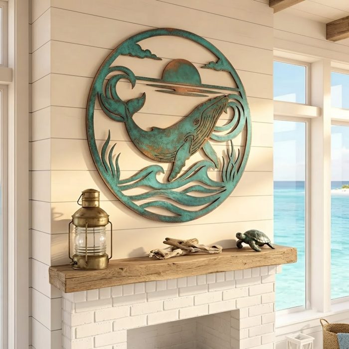 Whale Metal Wall Art