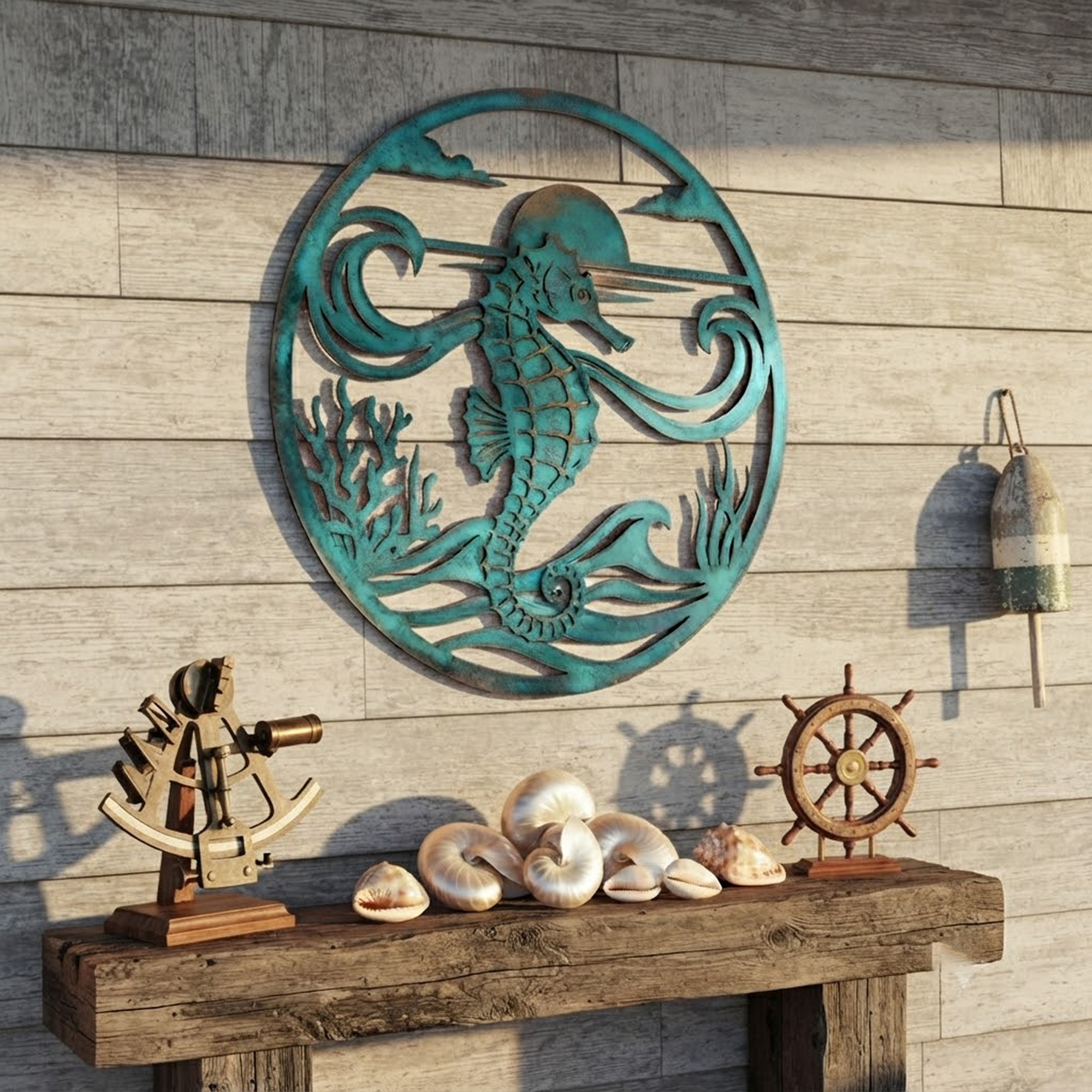 Seahorse Metal Wall Art - product view 2