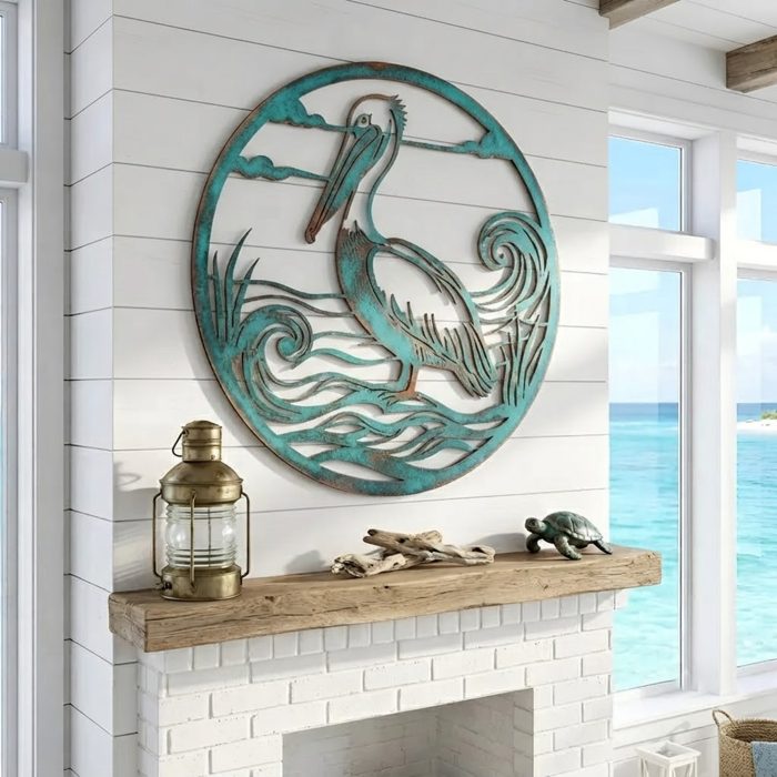 Pelican Metal Wall Art
