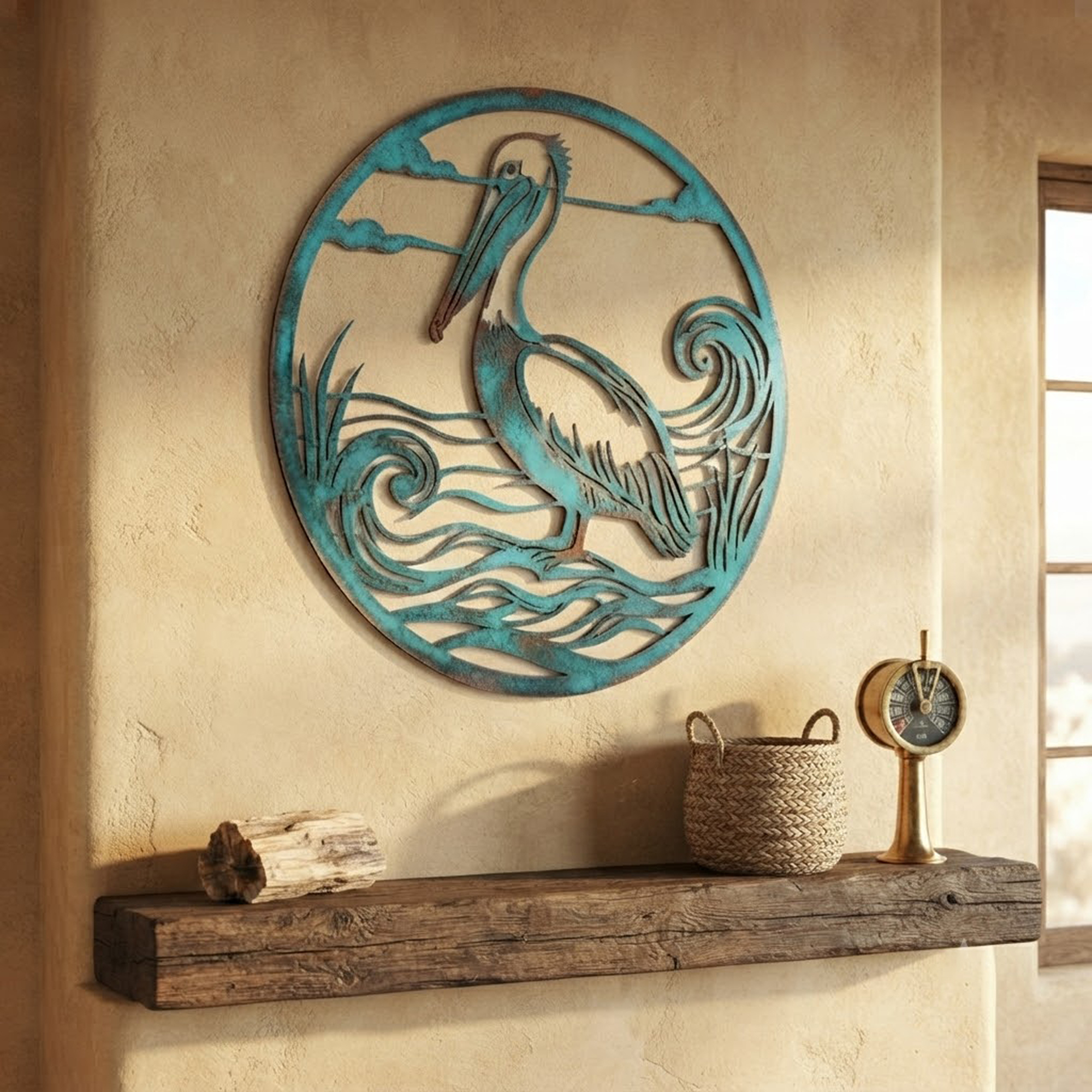 Pelican Metal Wall Art - product view 2