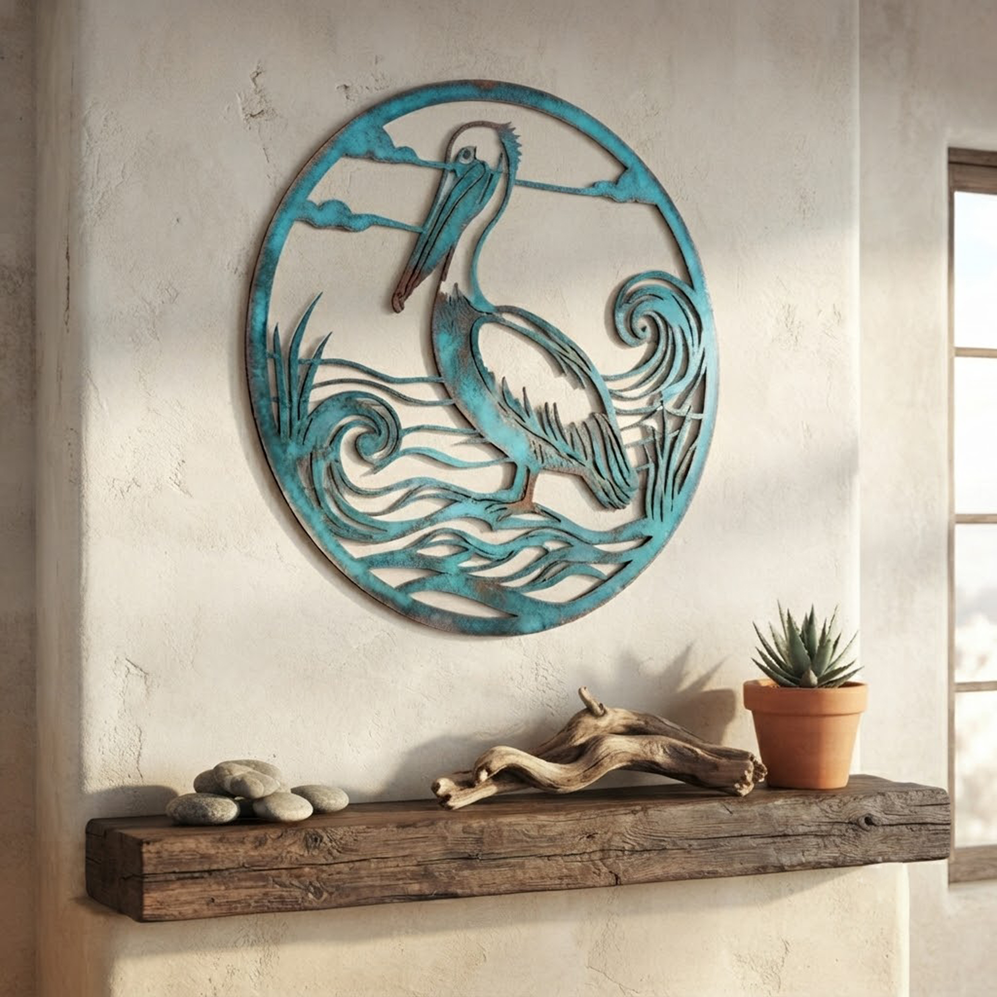 Pelican Metal Wall Art - product view 3
