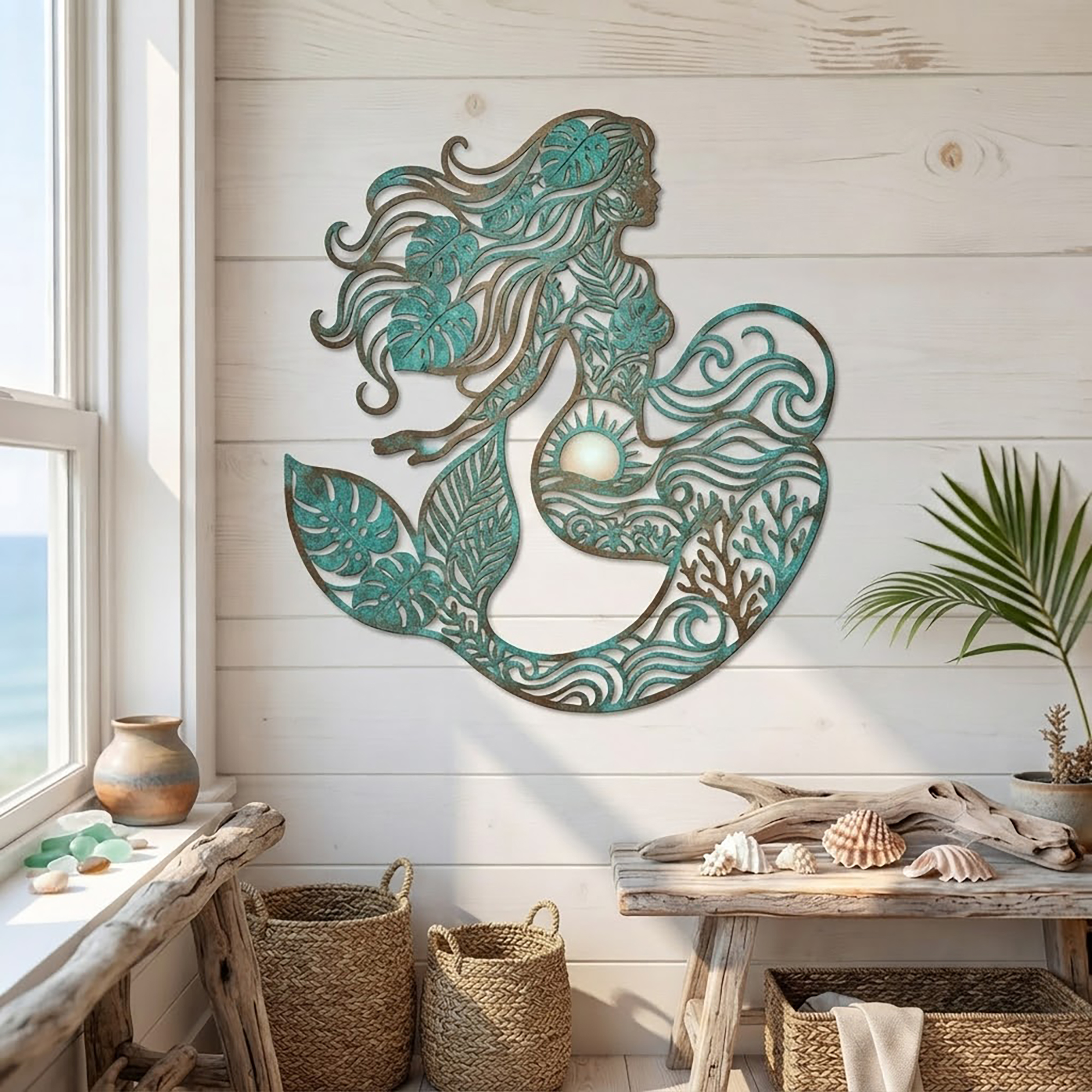 Mermaid Metal Wall Art