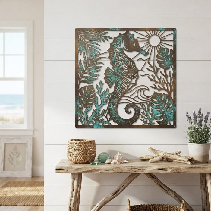 Seahorse Metal Wall Art