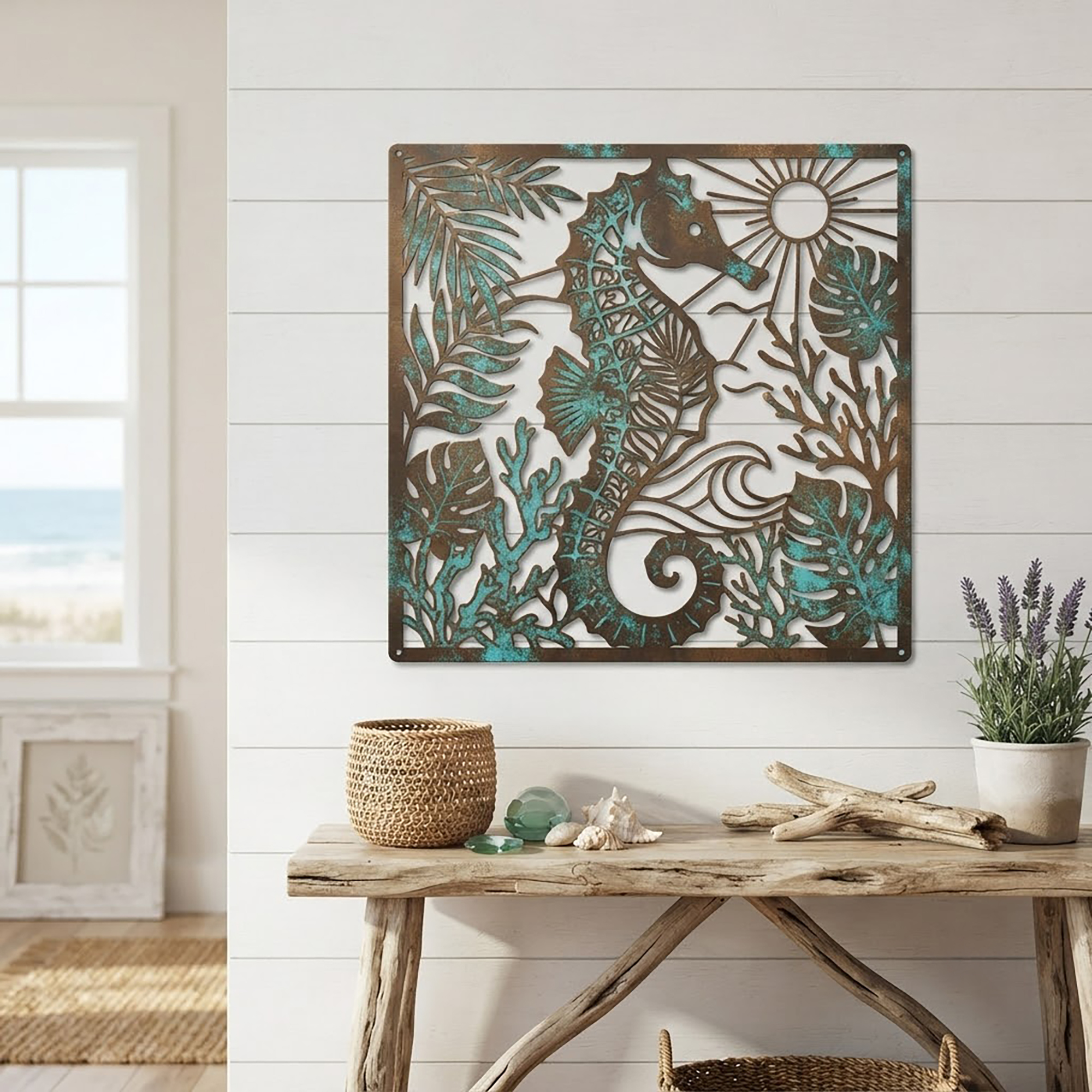 Seahorse Metal Wall Art