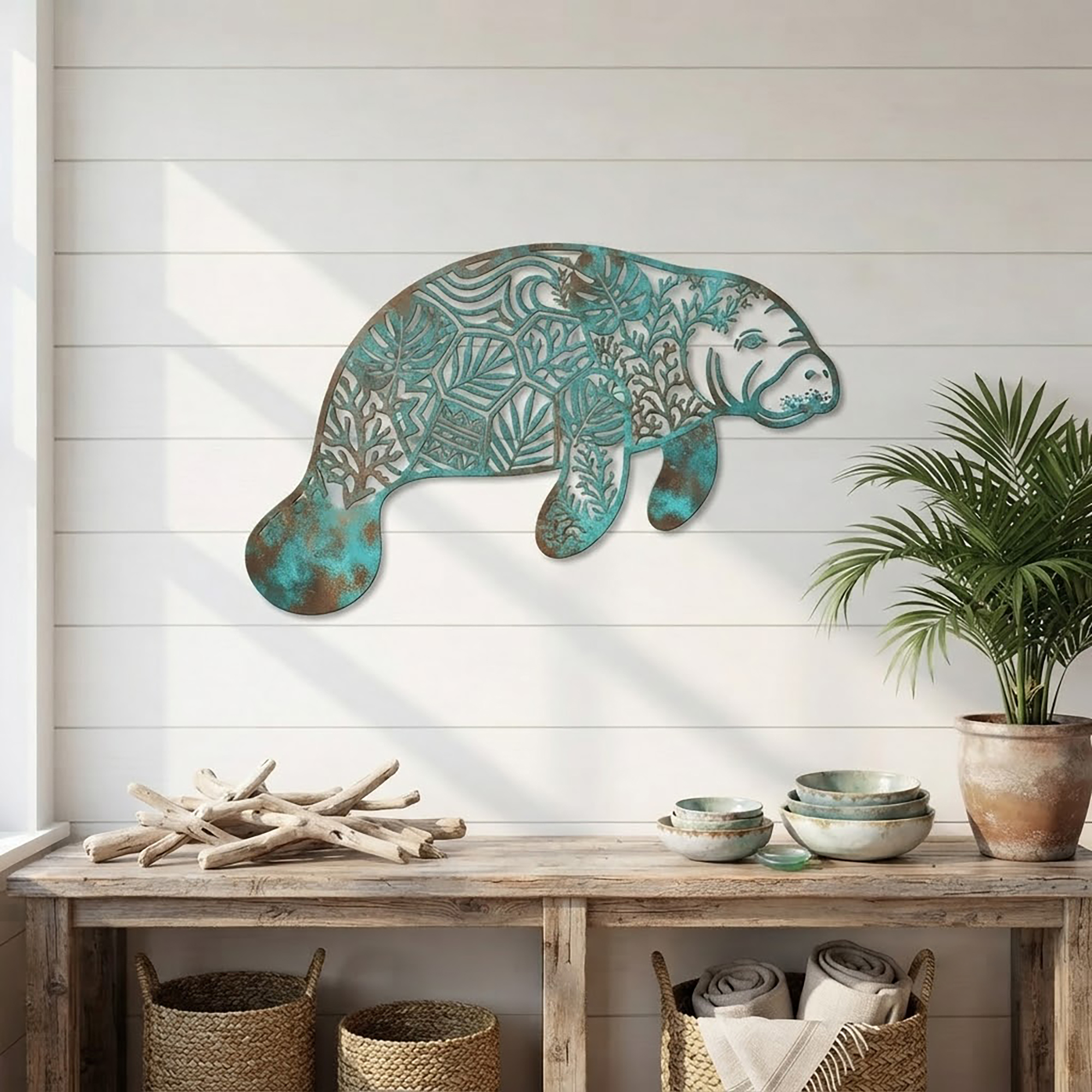 Manatee Metal Wall Art