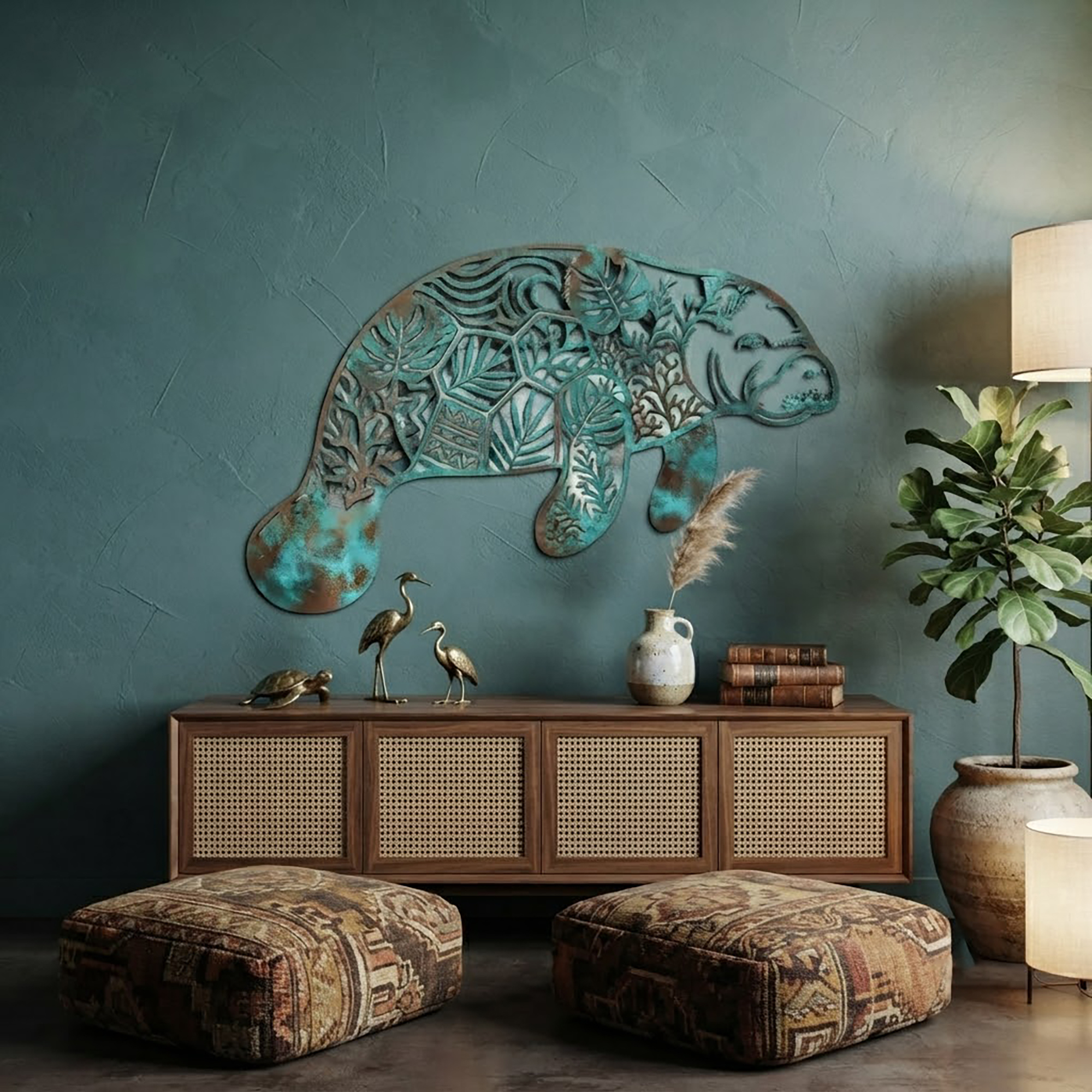 Manatee Metal Wall Art - product view 3
