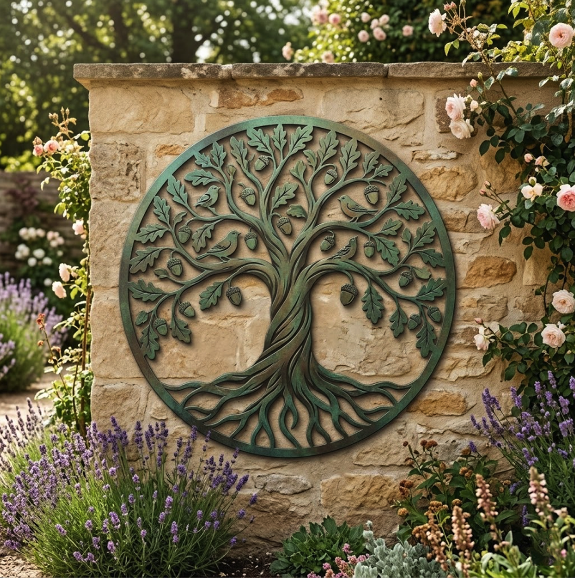 Oak Tree of Life Metal Wall Art