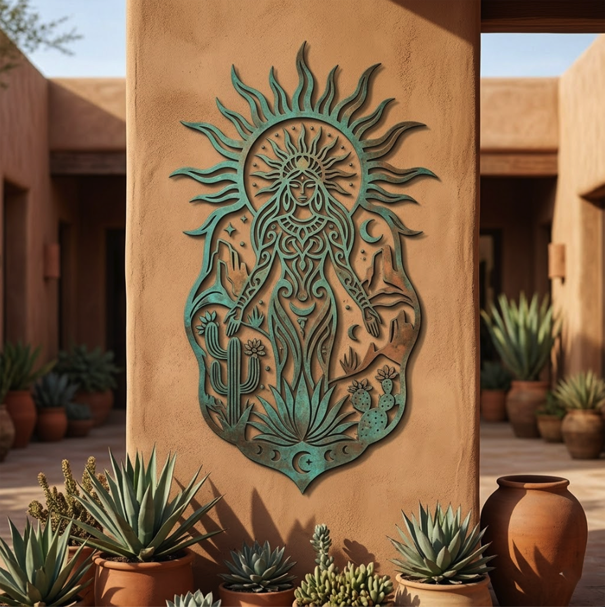 Desert Goddess Metal Wall Art