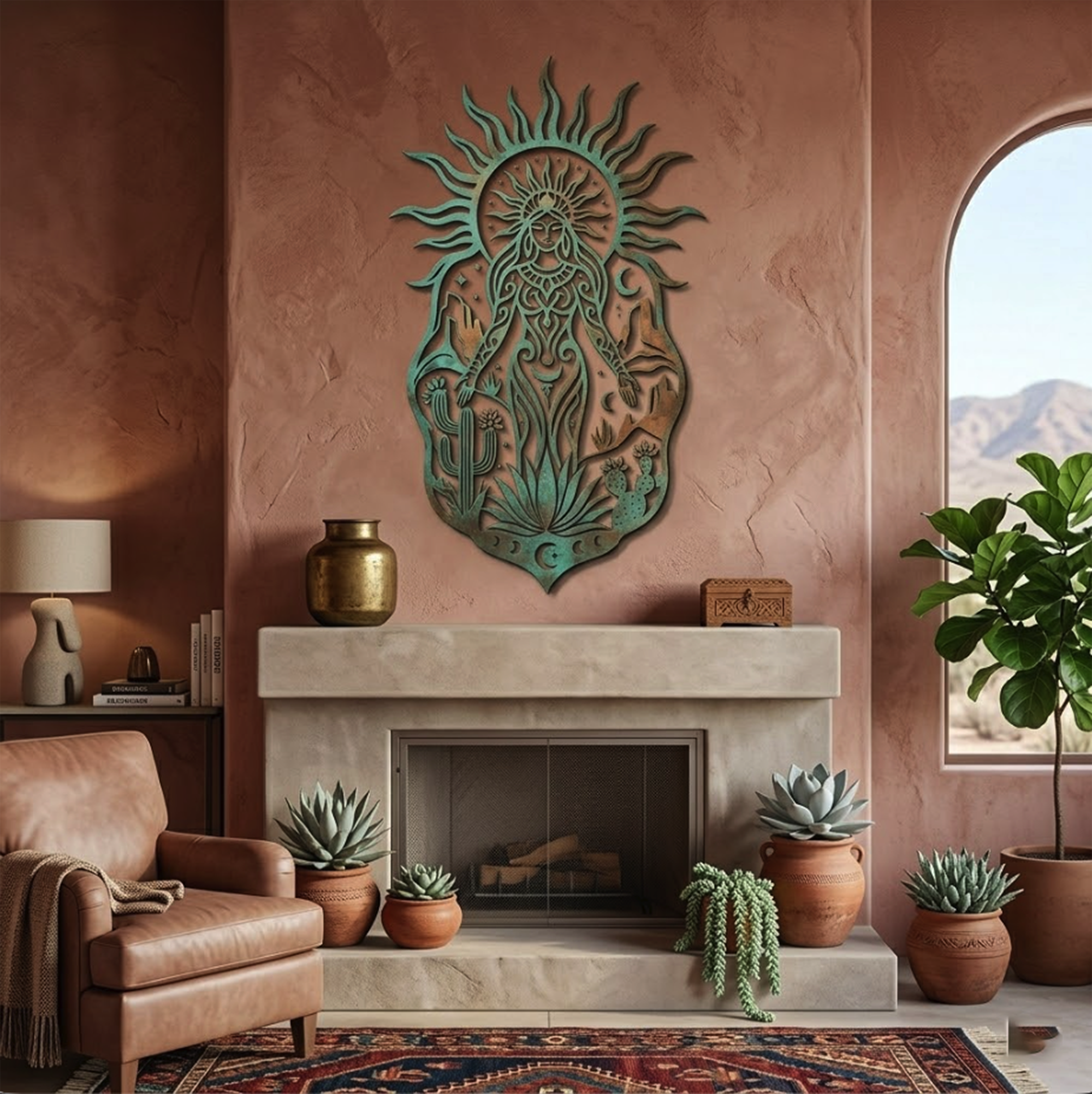 Desert Goddess Metal Wall Art - product view 2