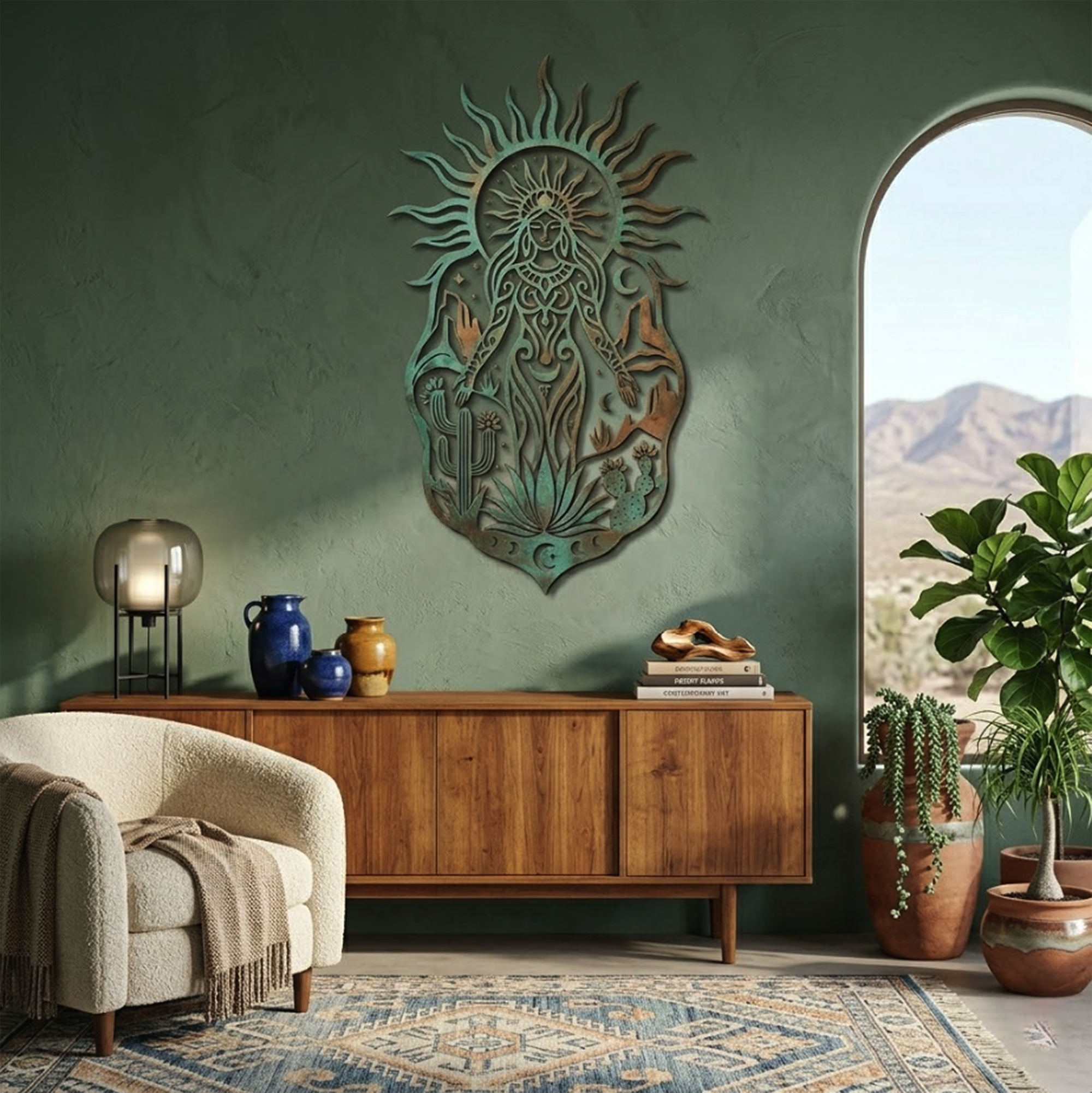 Desert Goddess Metal Wall Art - product view 3