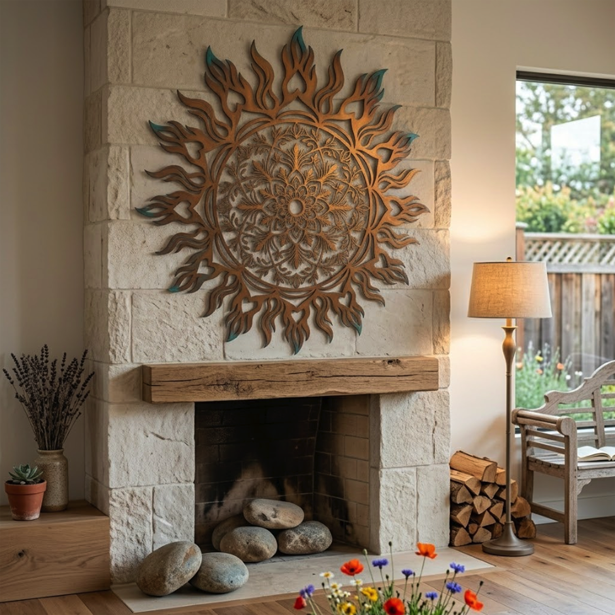 Celtic Sun Metal Wall Art - product view 2