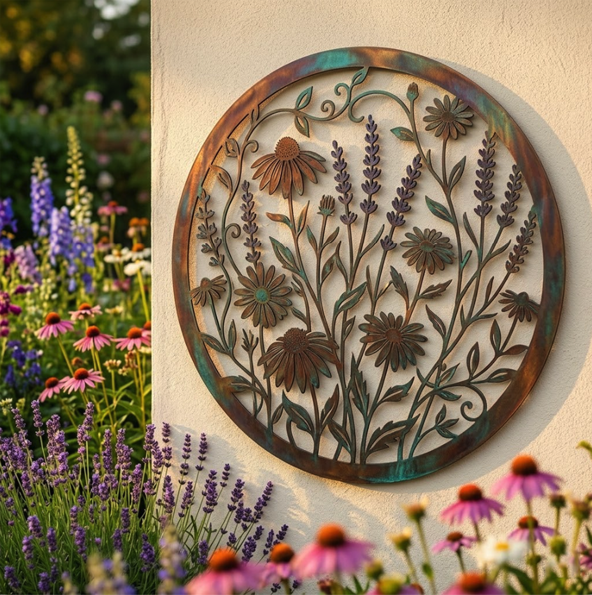 Wildflower Metal Wall Art - product view 3