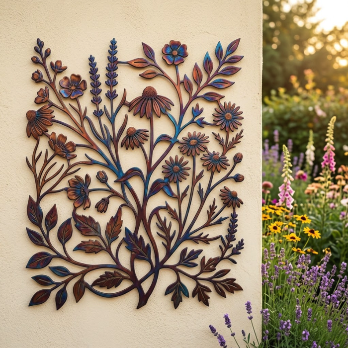 Wildflower Metal Wall Art