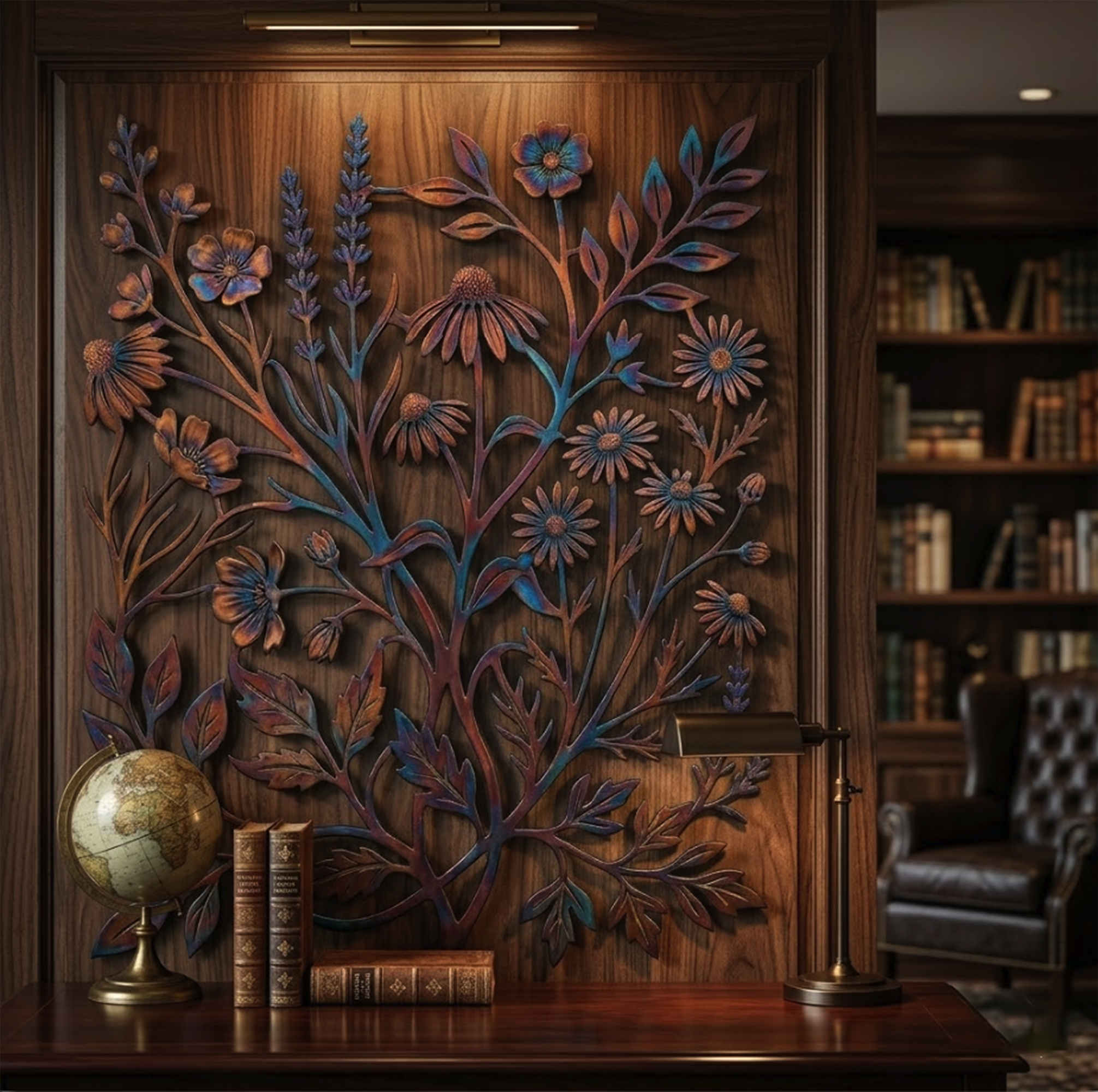 Wildflower Metal Wall Art - product view 3