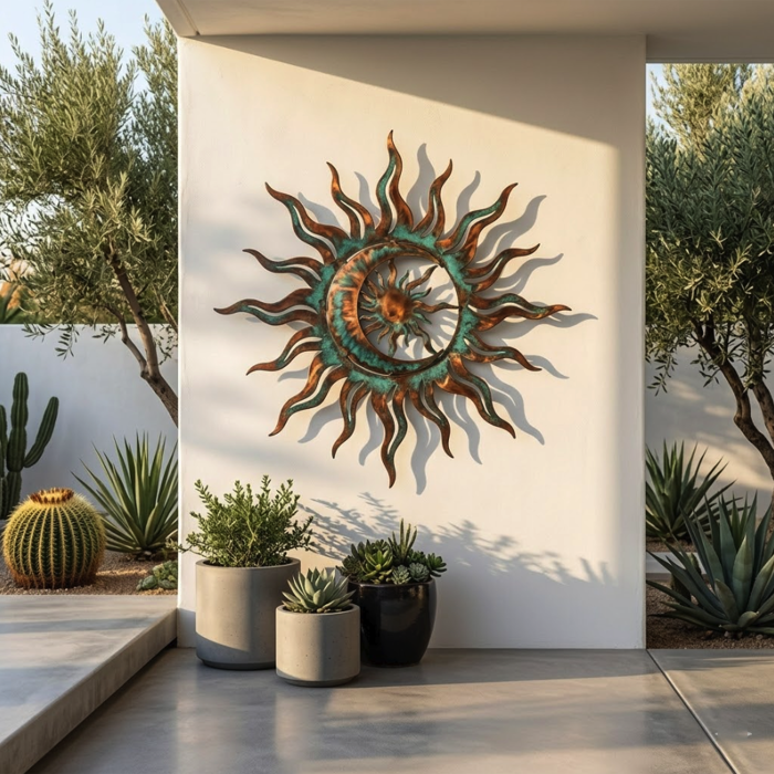 Sun Moon Metal Wall Art
