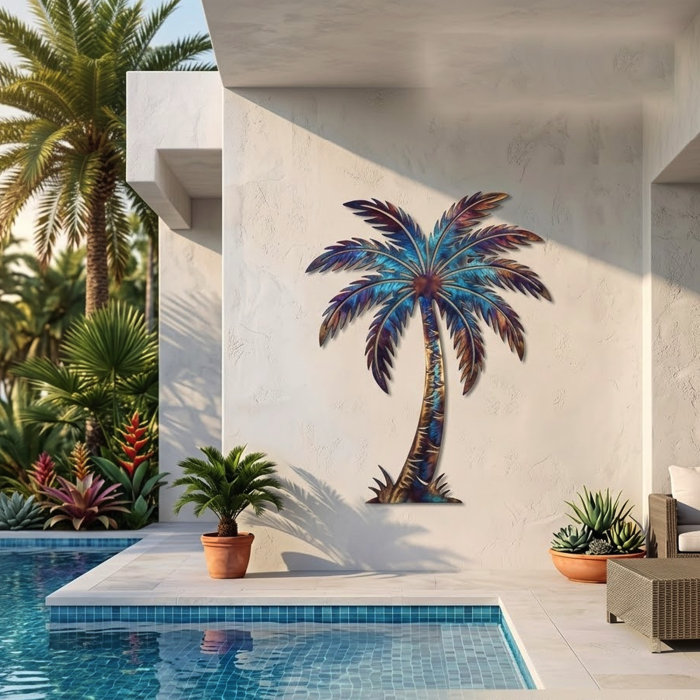 Palm Tree Metal Wall Art