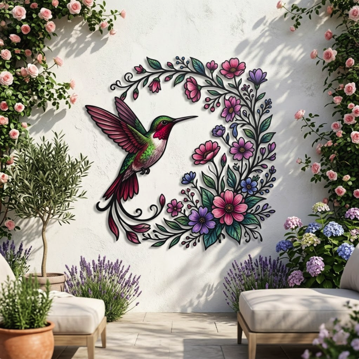 Hummingbird Metal Wall Art
