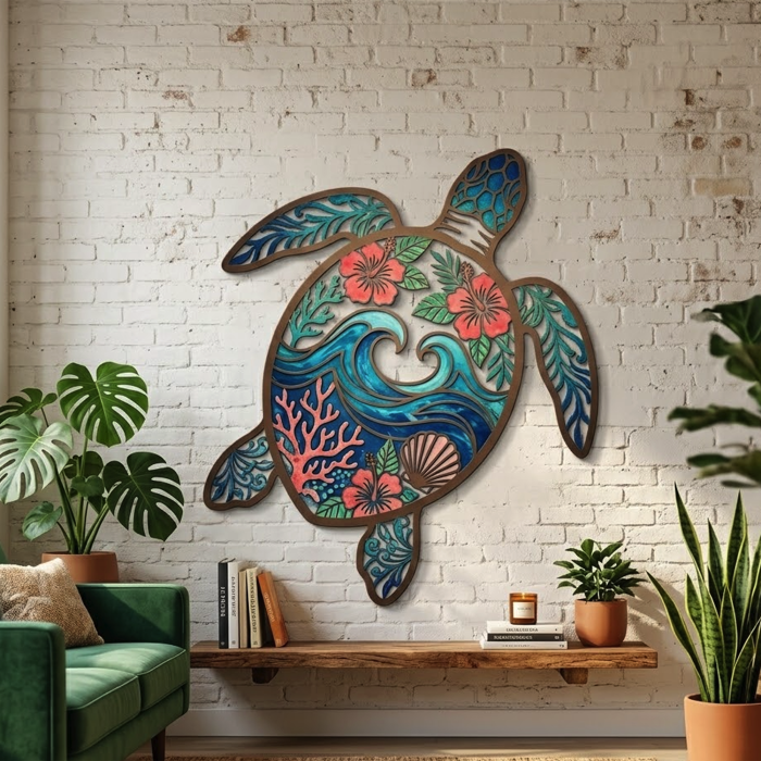 Sea Turtle Metal Wall Art