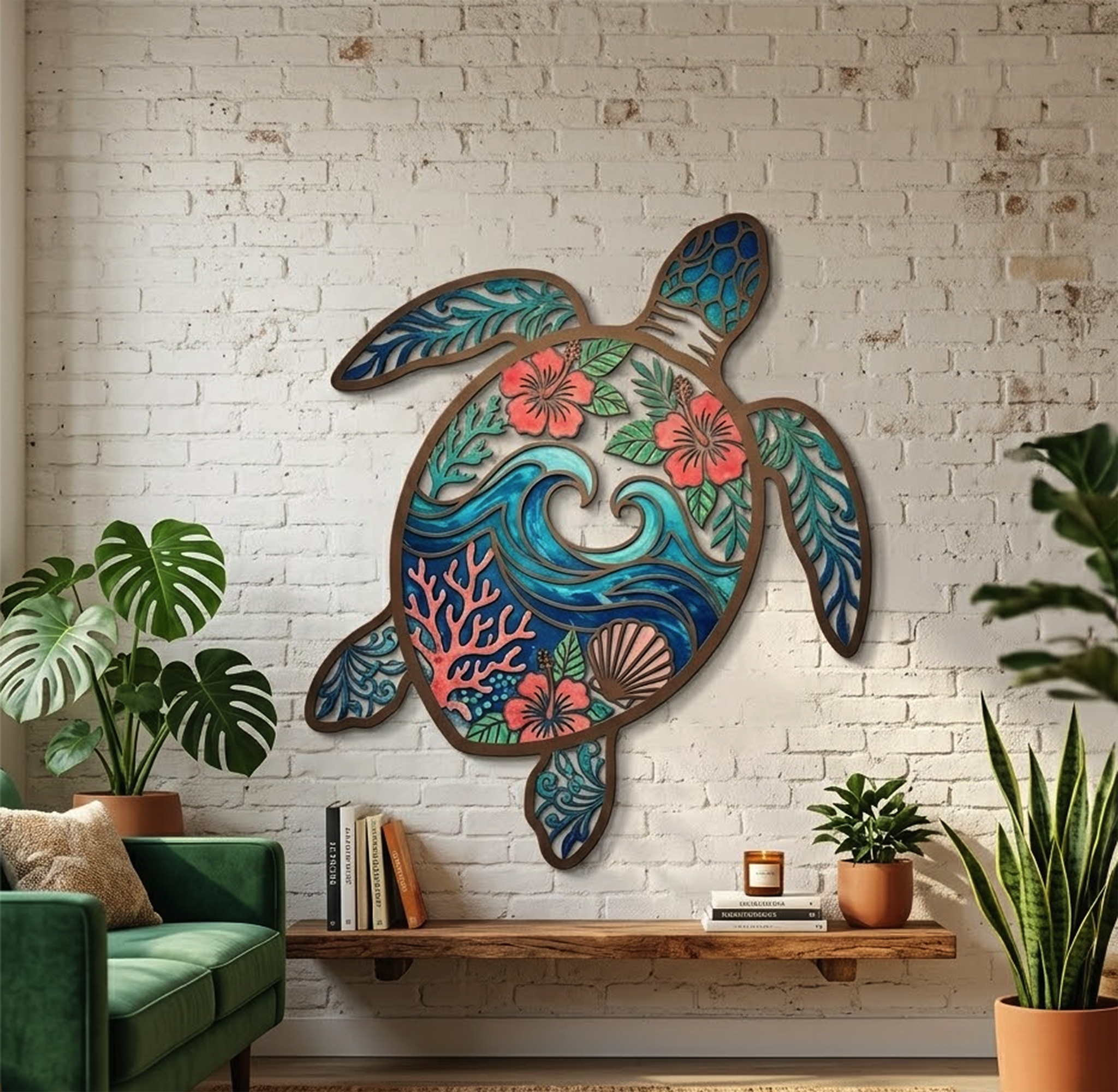 Sea Turtle Metal Wall Art