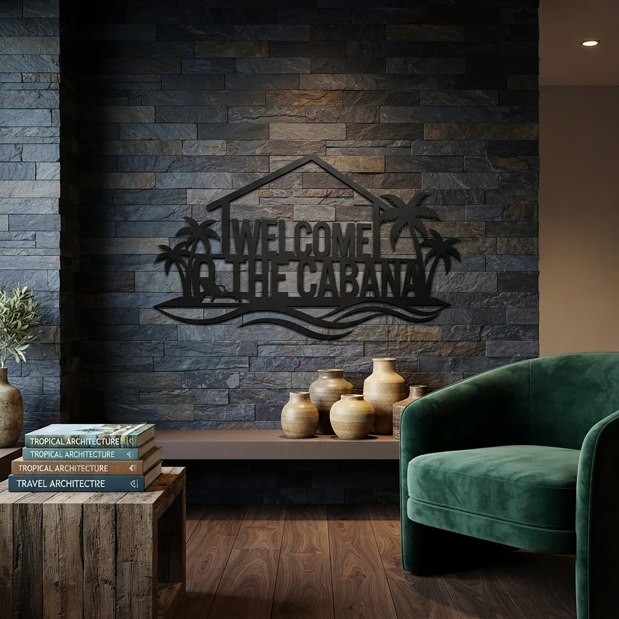Welcome to the Cabana Metal Wall Art - product view 2