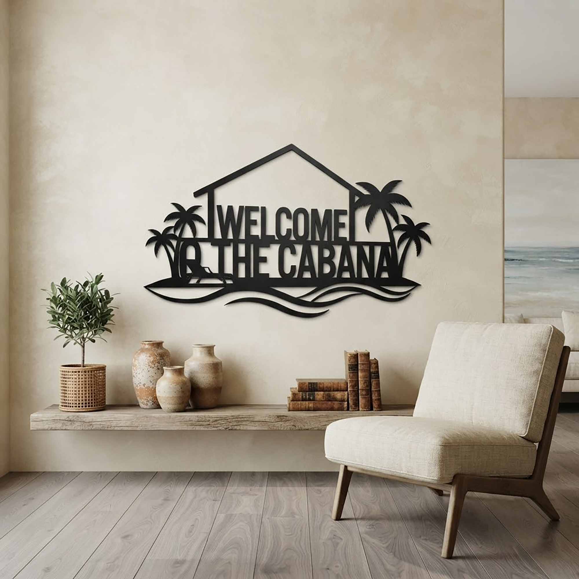 Welcome to the Cabana Metal Wall Art - product view 3