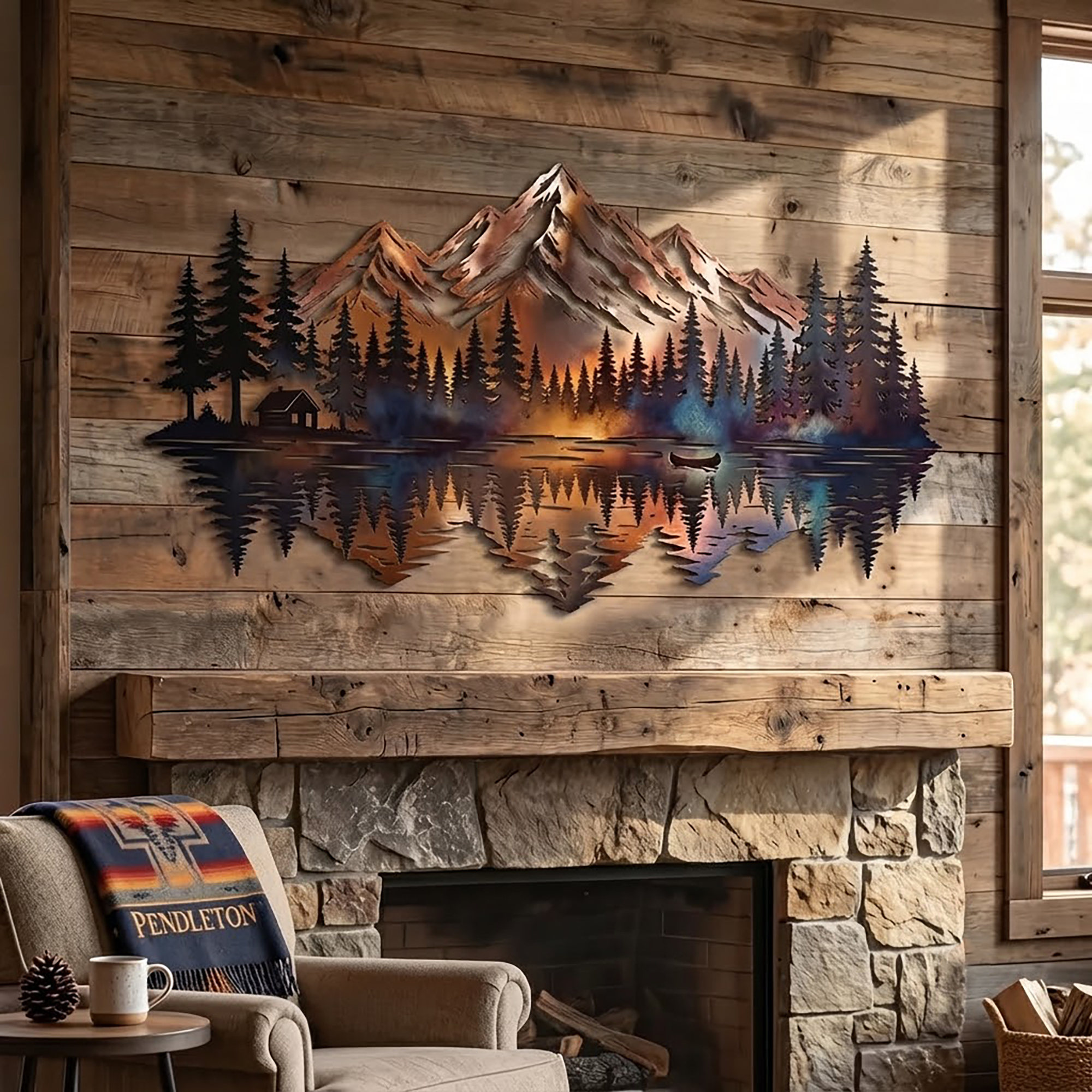 Mountain Lake Metal Wall Art