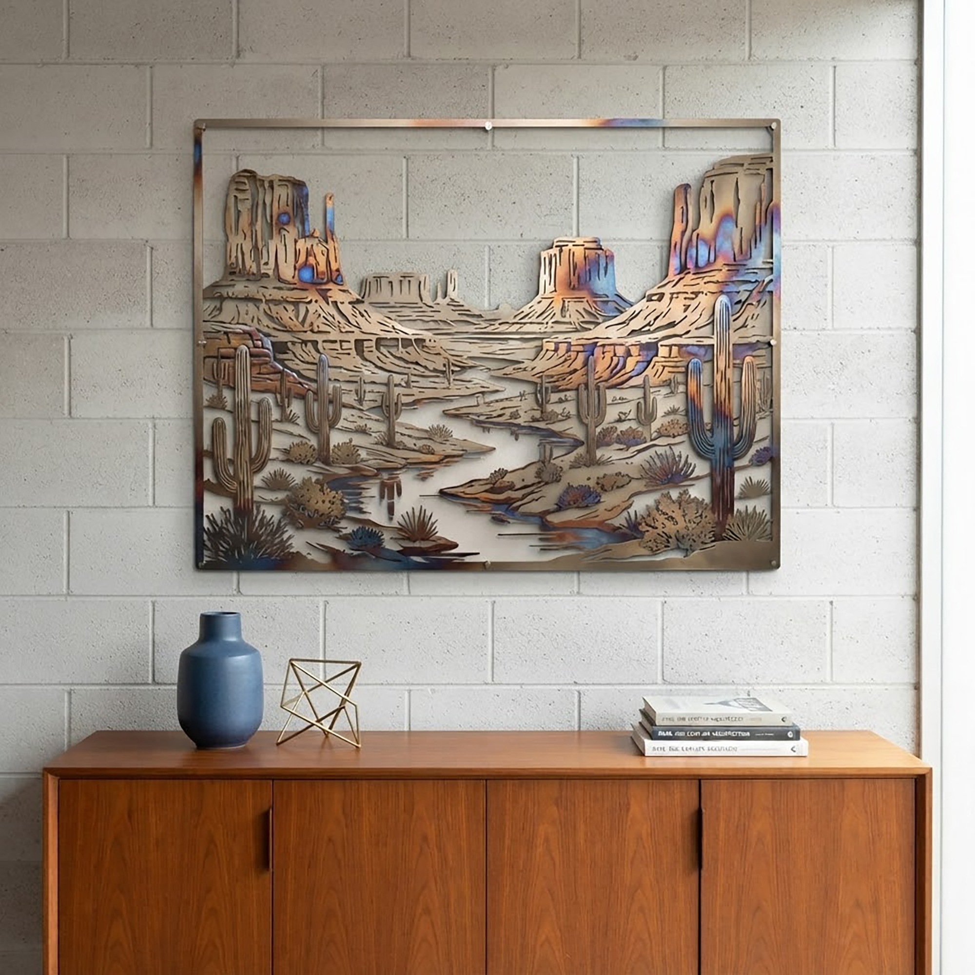 Mountain Wildlife Metal Wall Art - product view 2