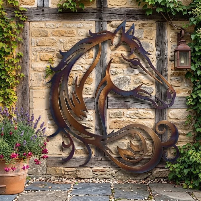 Horse Head Metal Wall Art