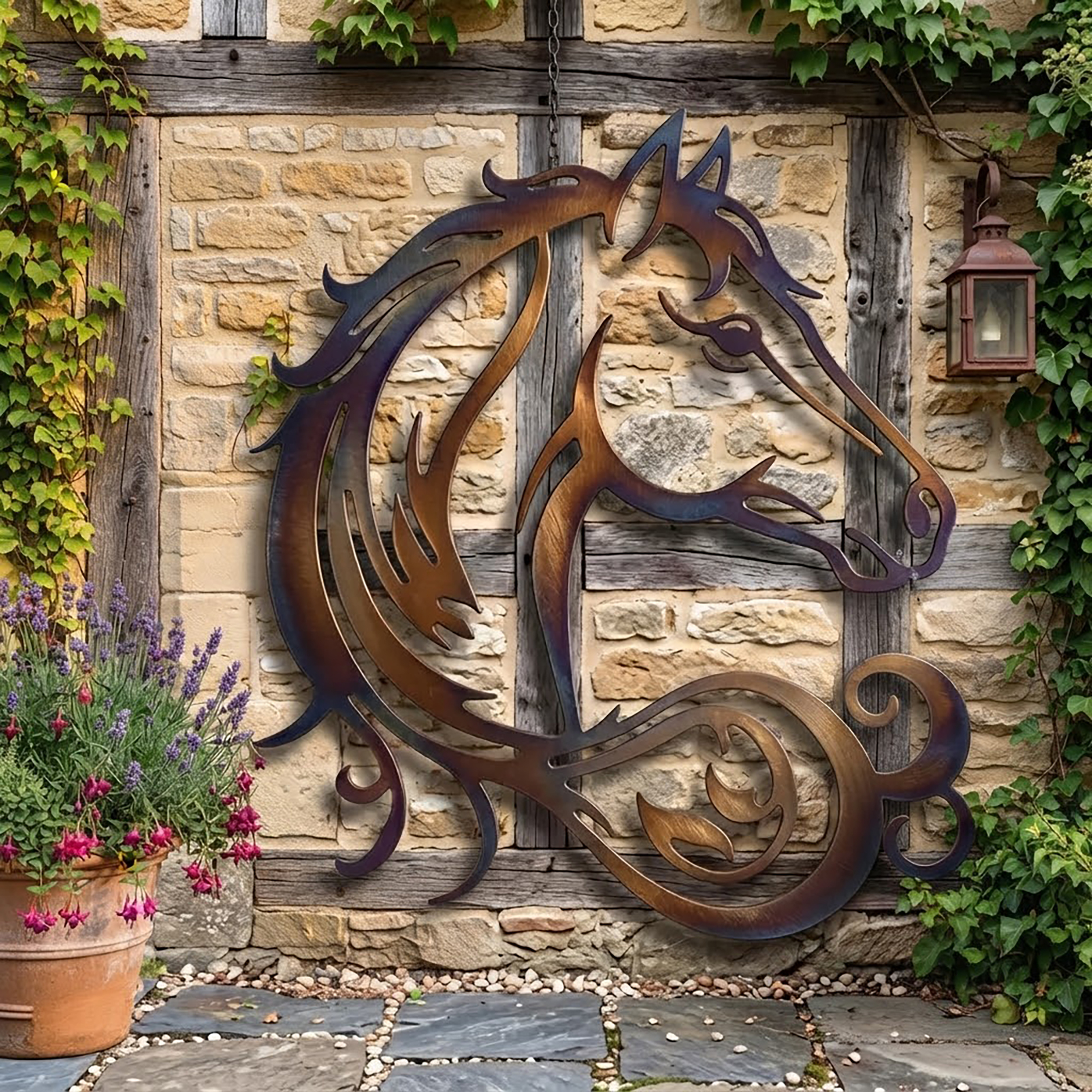 Horse Head Metal Wall Art