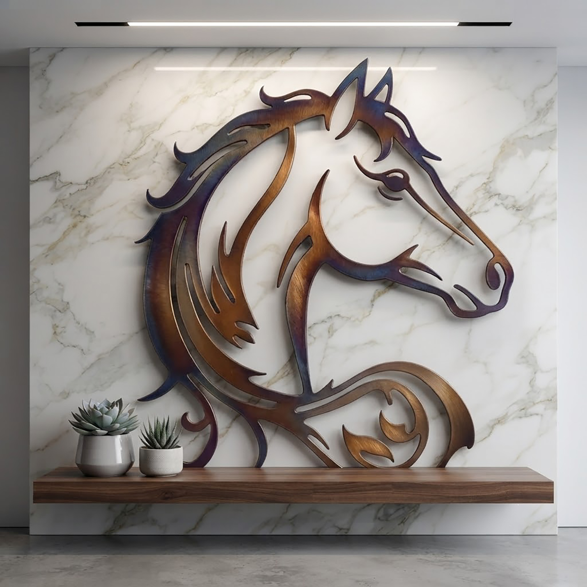 Horse Head Metal Wall Art - product view 2