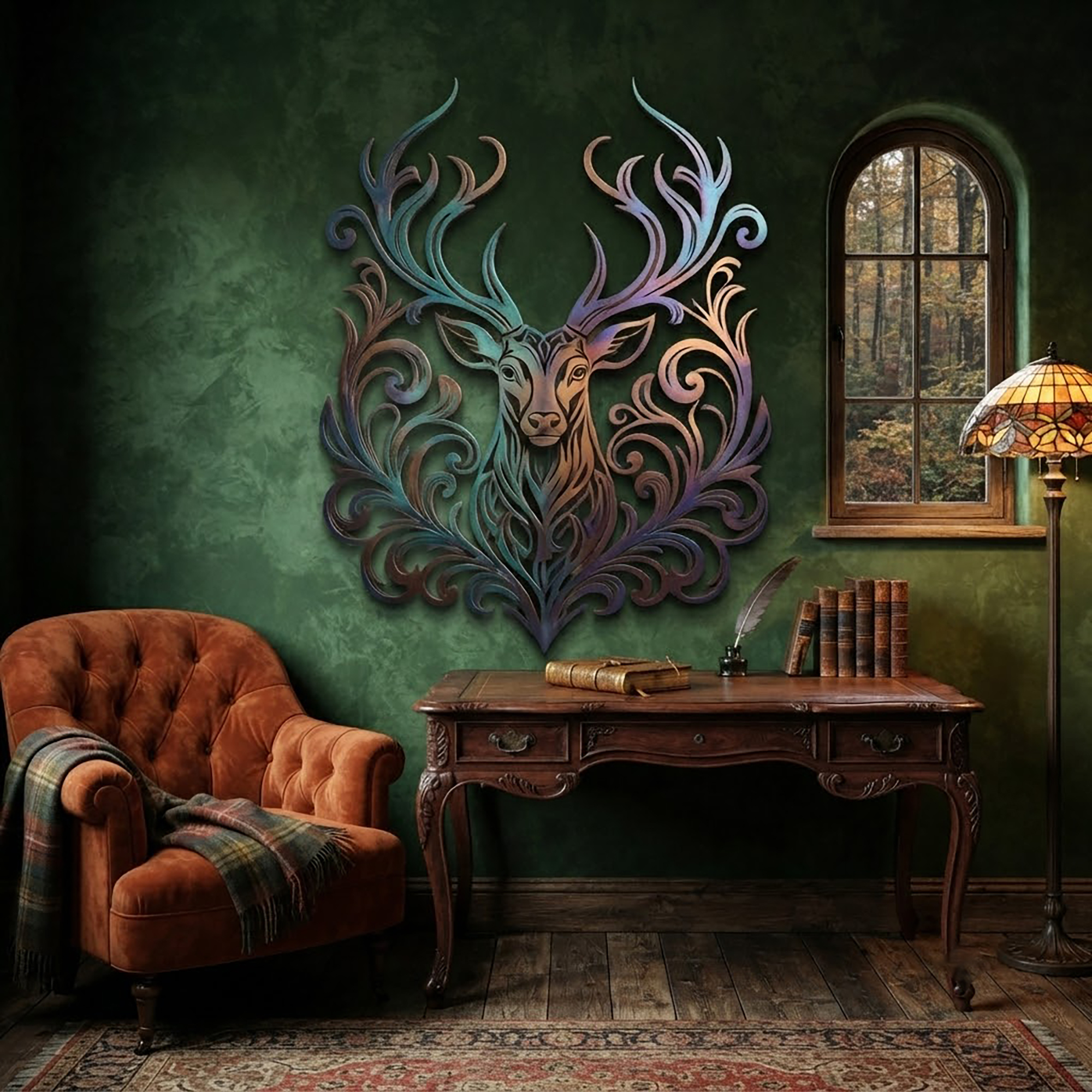Majestic Deer Metal Wall Art - product view 3