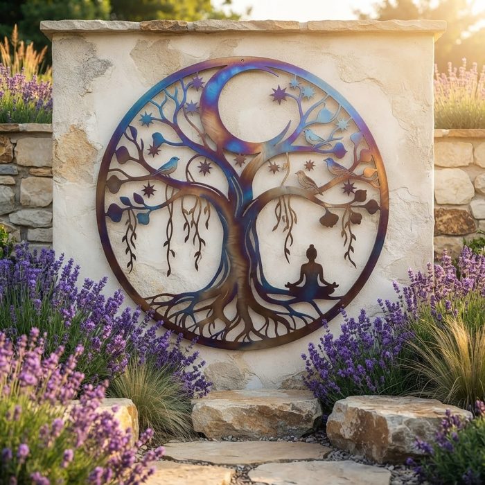 Tree of Life Moon Metal Wall Art