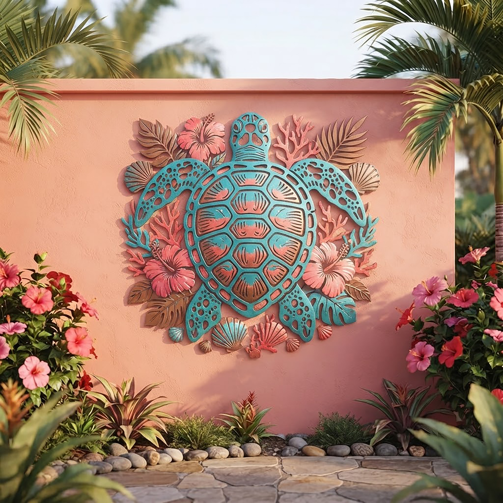 Sea Turtle Metal Wall Art