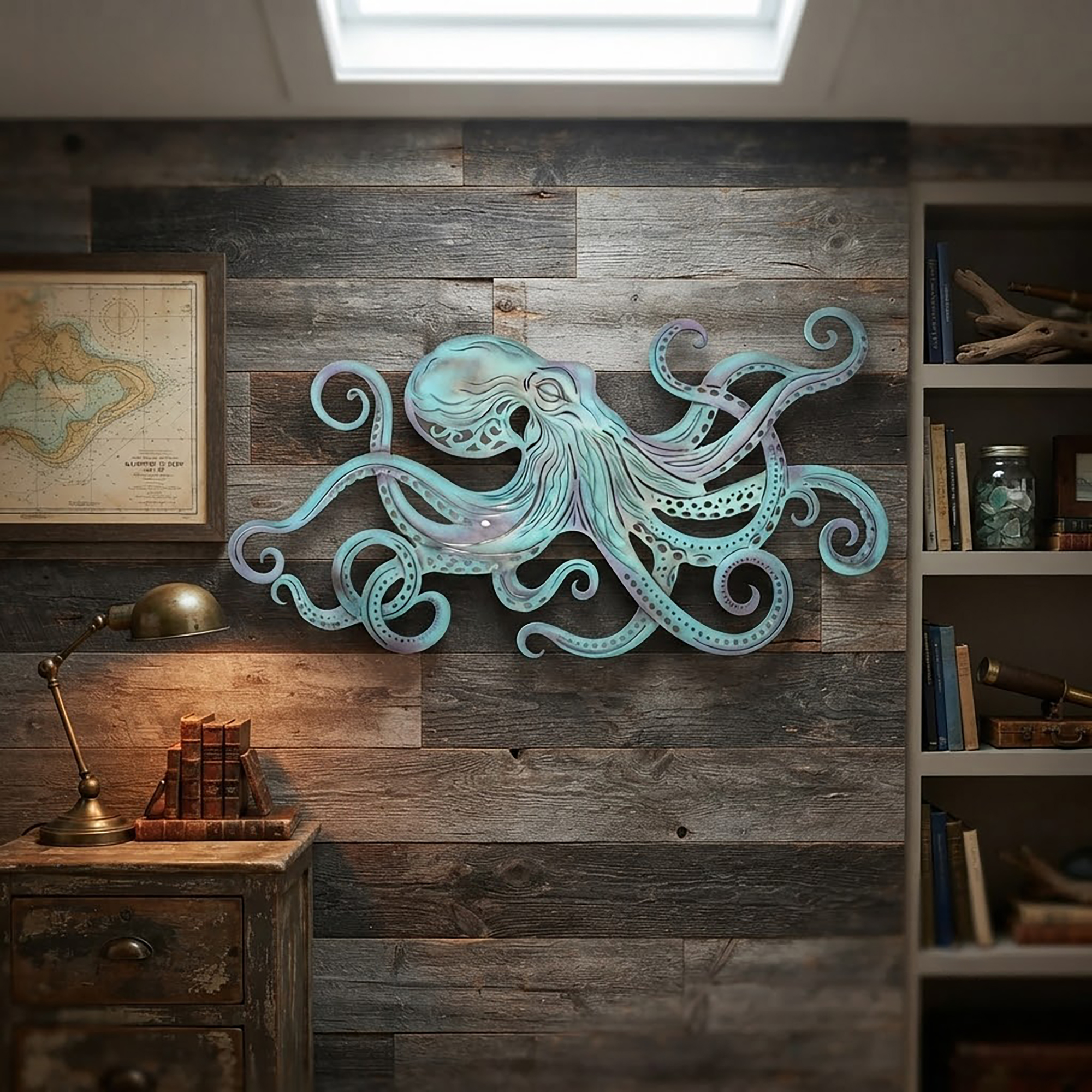 Octopus Metal Wall Art - product view 2