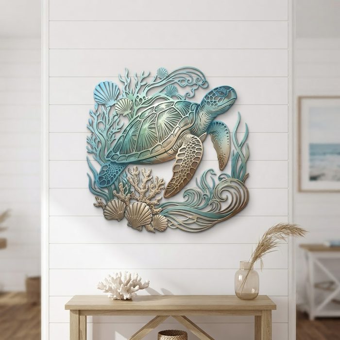 Sea Turtle Metal Wall Art