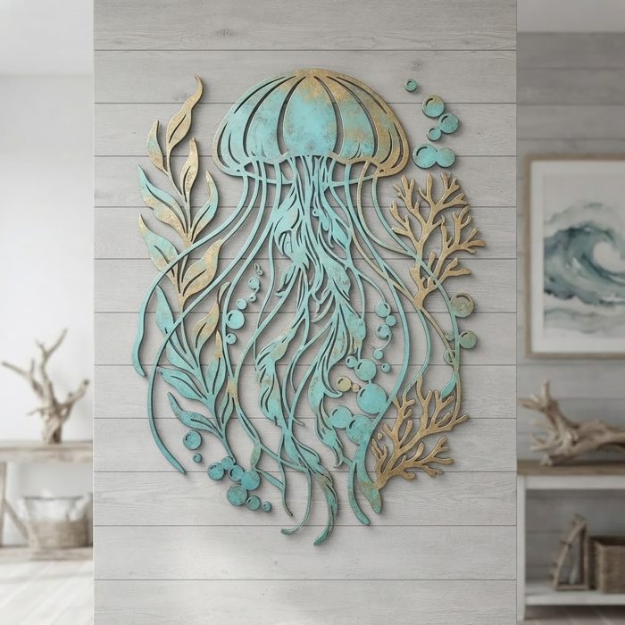 Jellyfish Metal Wall Art