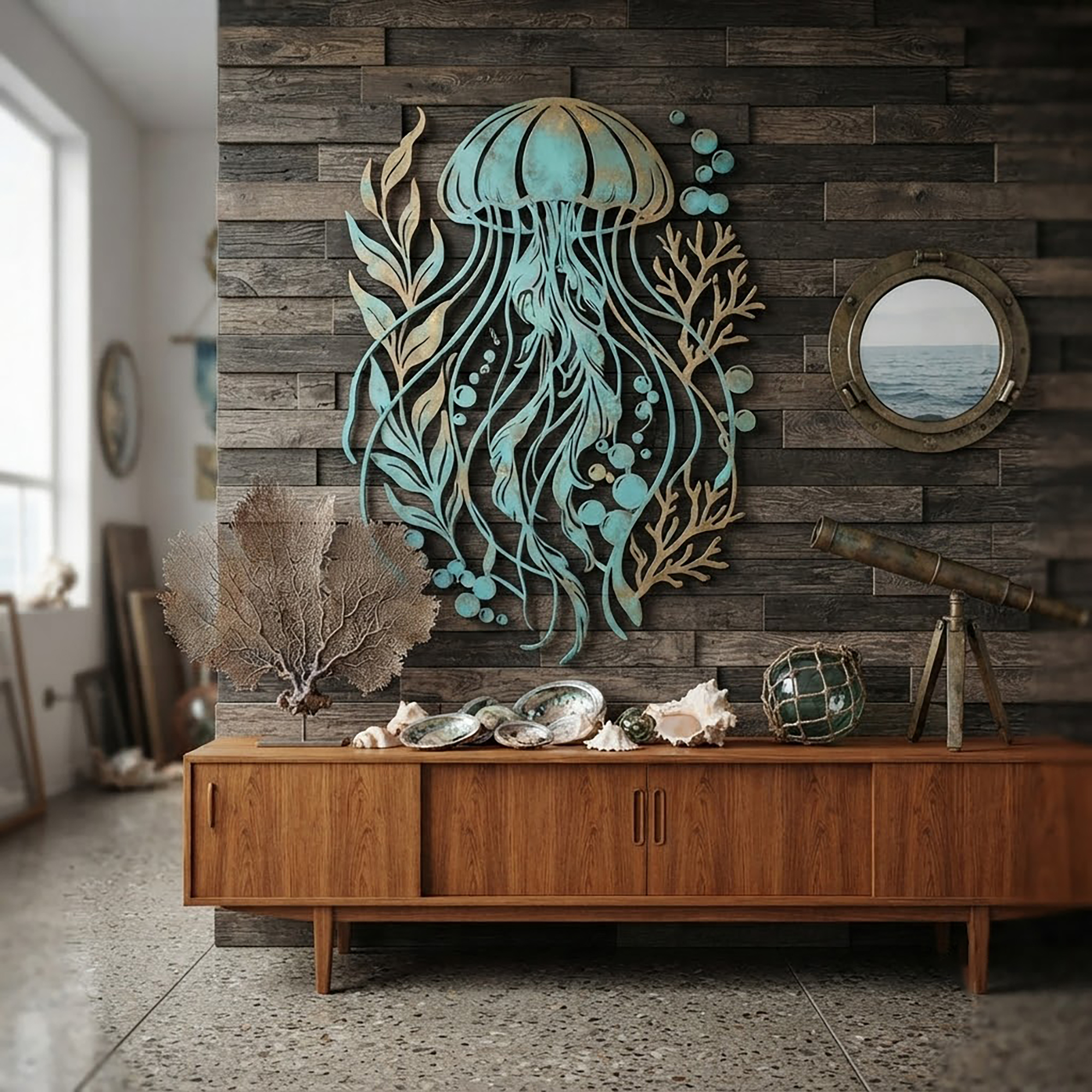 Jellyfish Metal Wall Art - product view 2