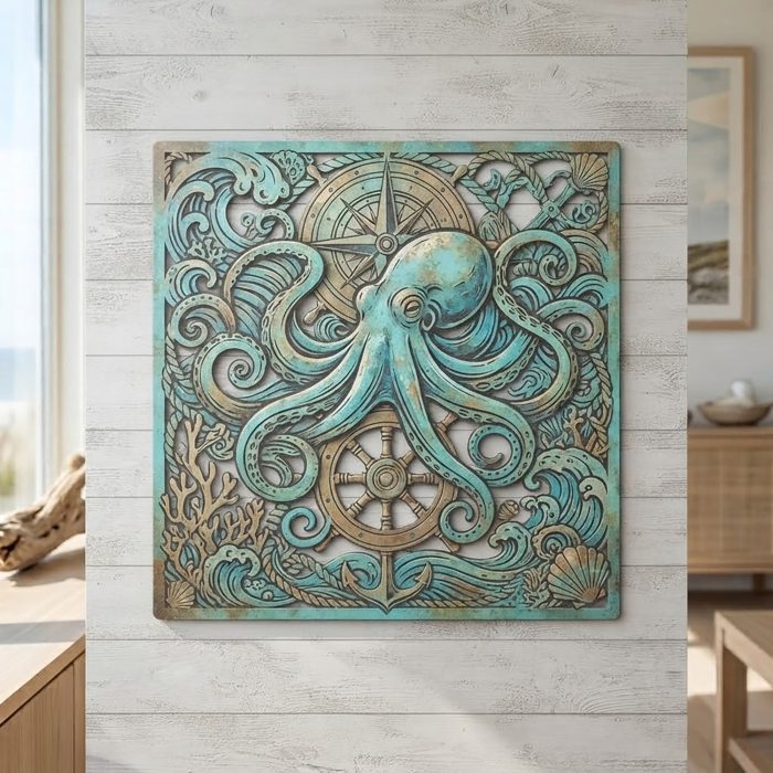 Octopus Metal Wall Art