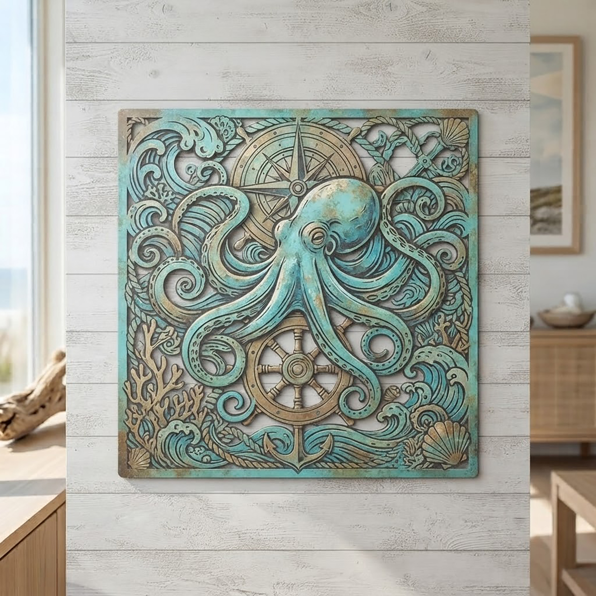 Octopus Metal Wall Art