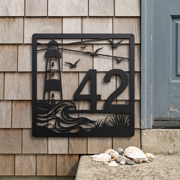 Personalized Lighthouse Address Sign