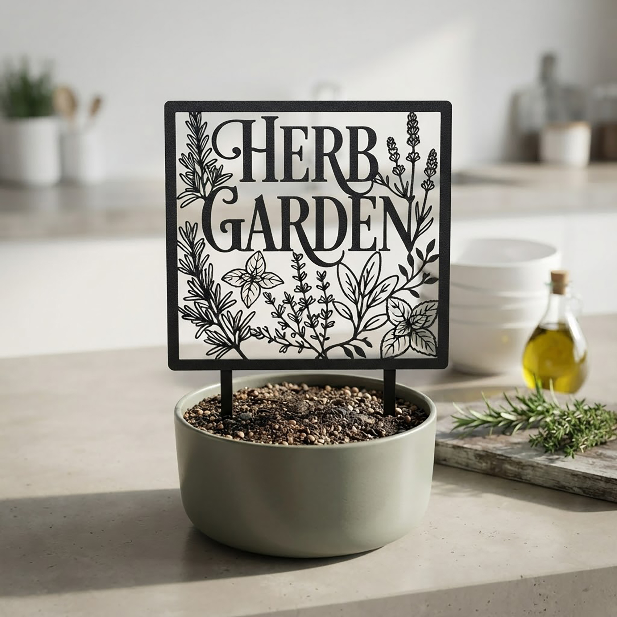 Herb Garden Metal Plant Marker - product view 2