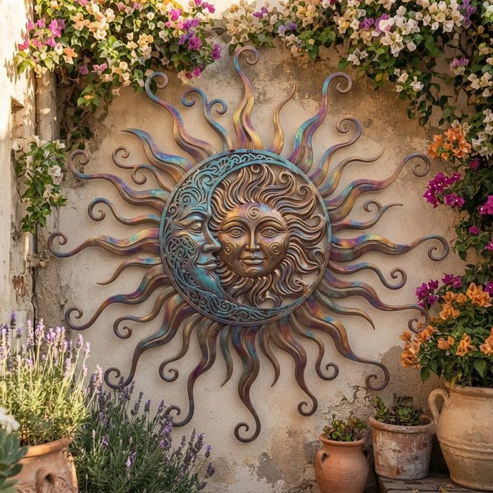 Sun Moon Metal Wall Art