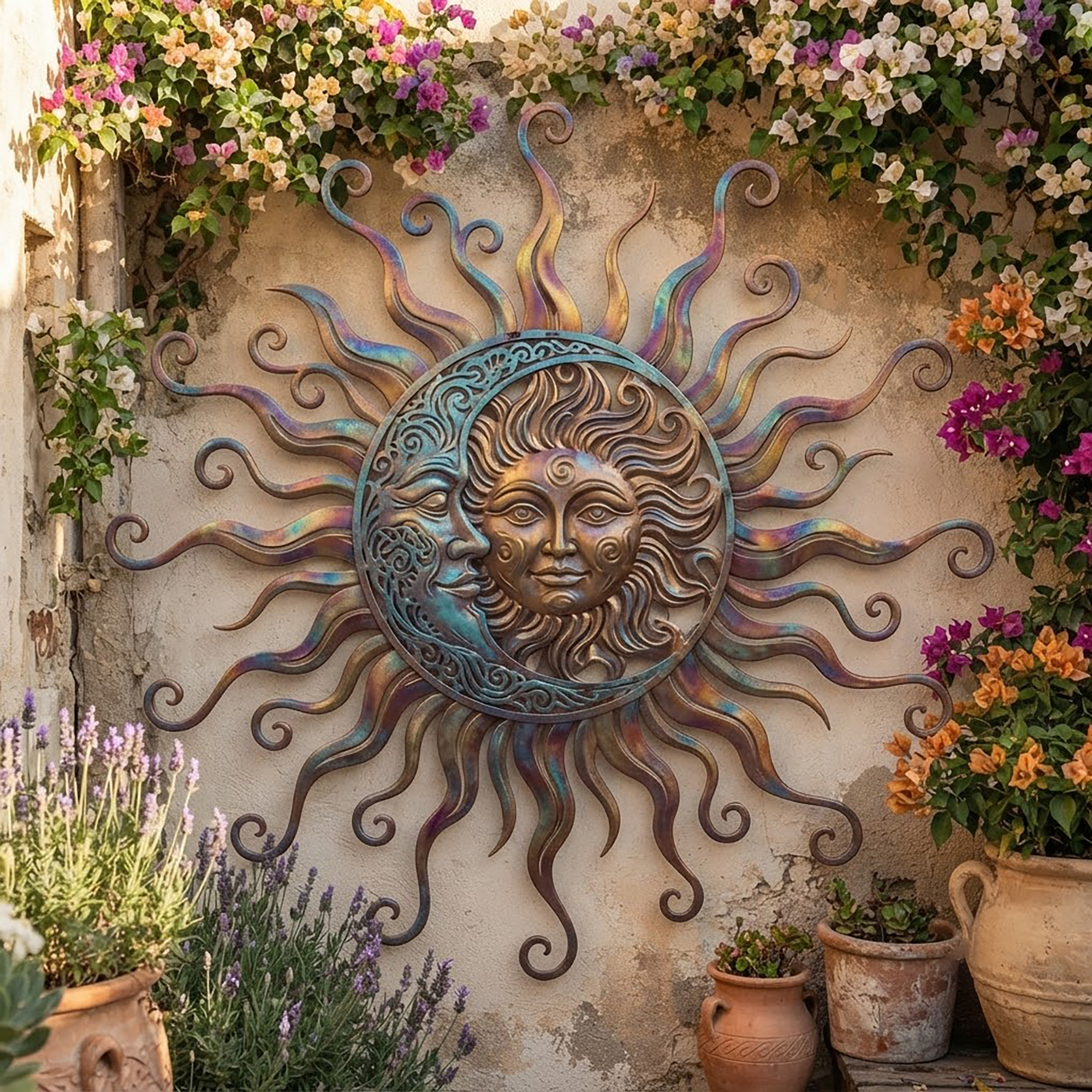 Sun Moon Metal Wall Art