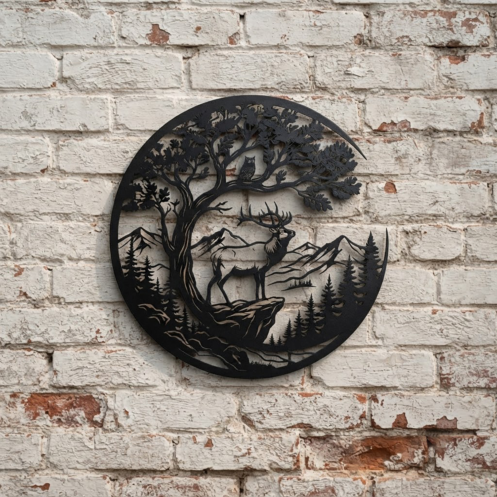 Elk Moon Metal Wall Art - product view 3