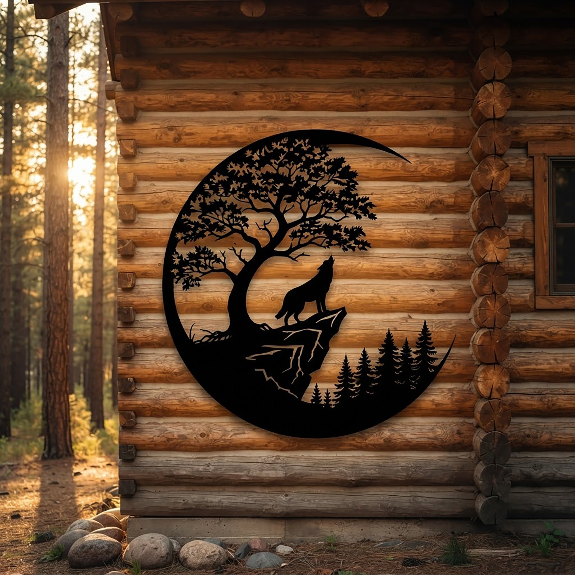 Wolf Moon Metal Wall Art