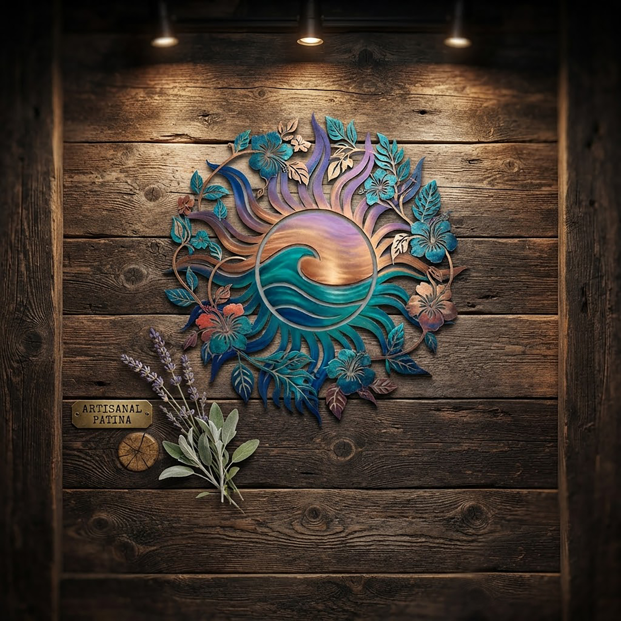 Coastal Sun Metal Wall Art - product view 2