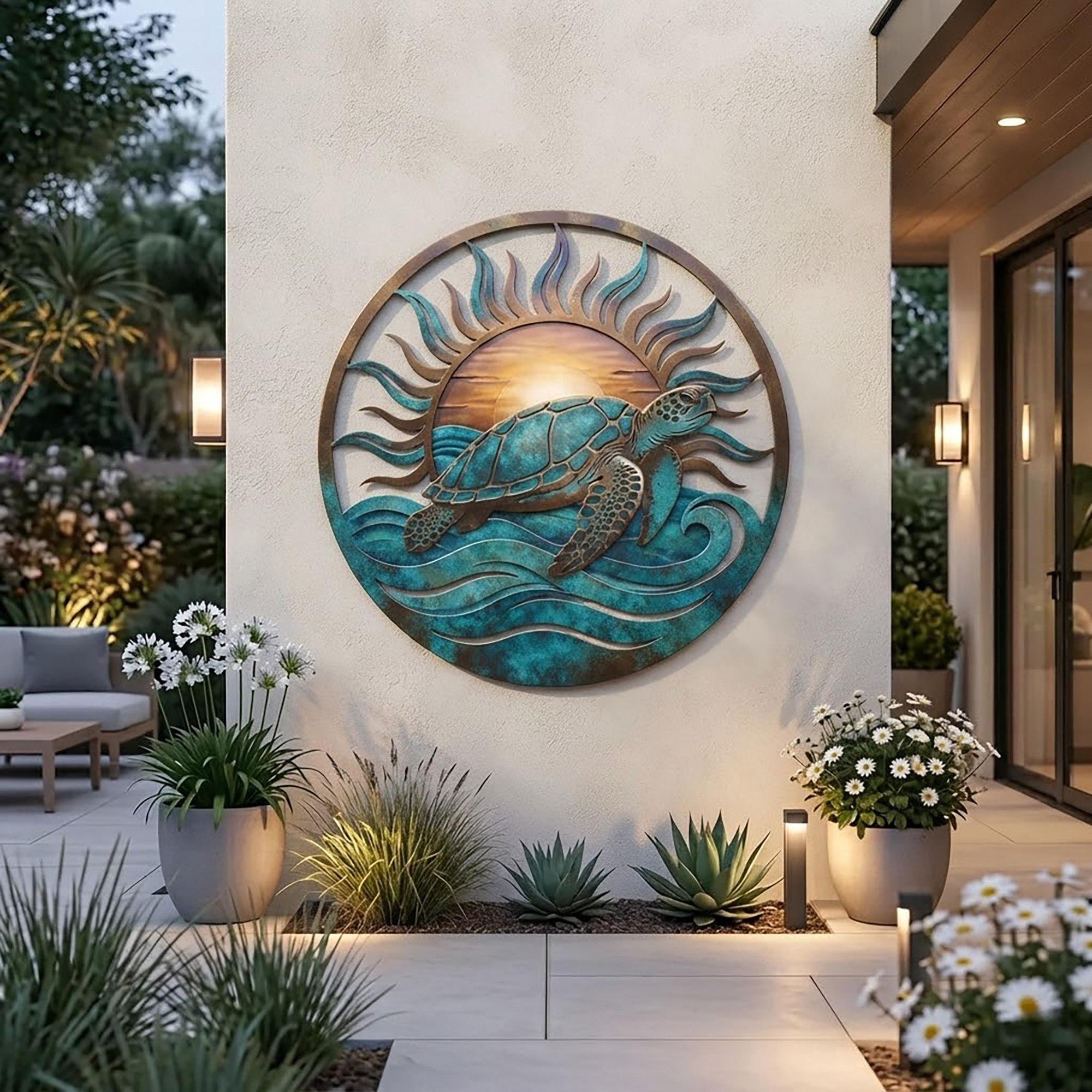 Sea Turtle Metal Wall Art