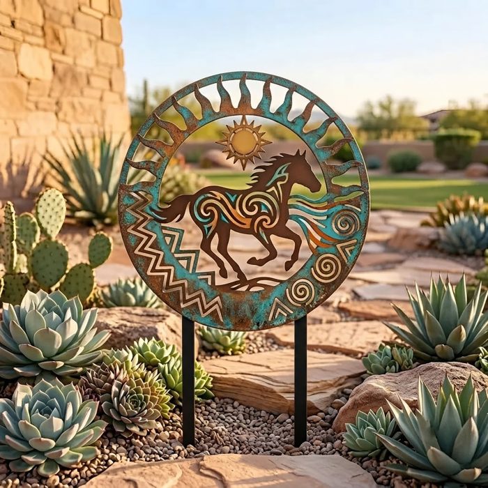 Southwestern Horse Garden Stake