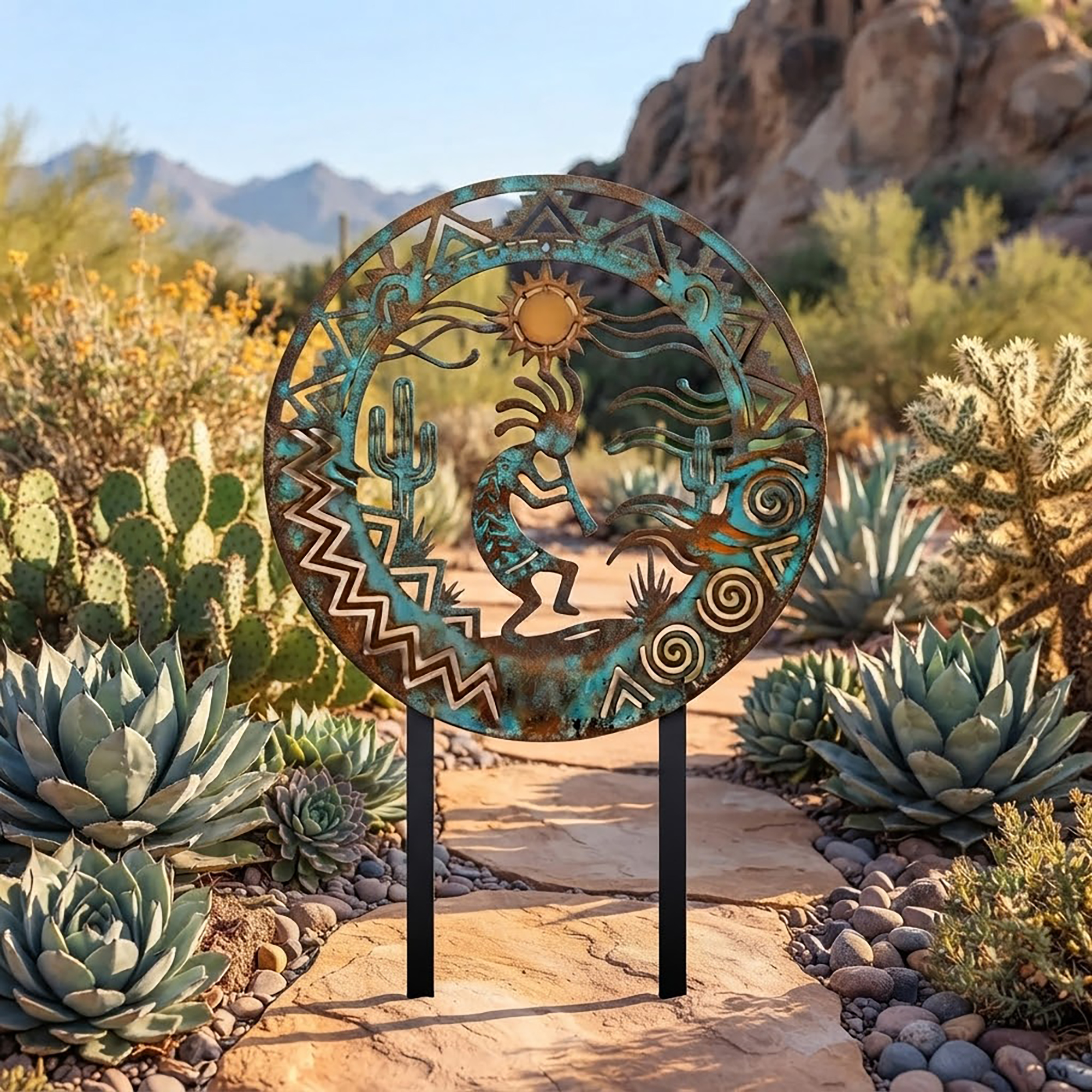Kokopelli Garden Stake - product view 3