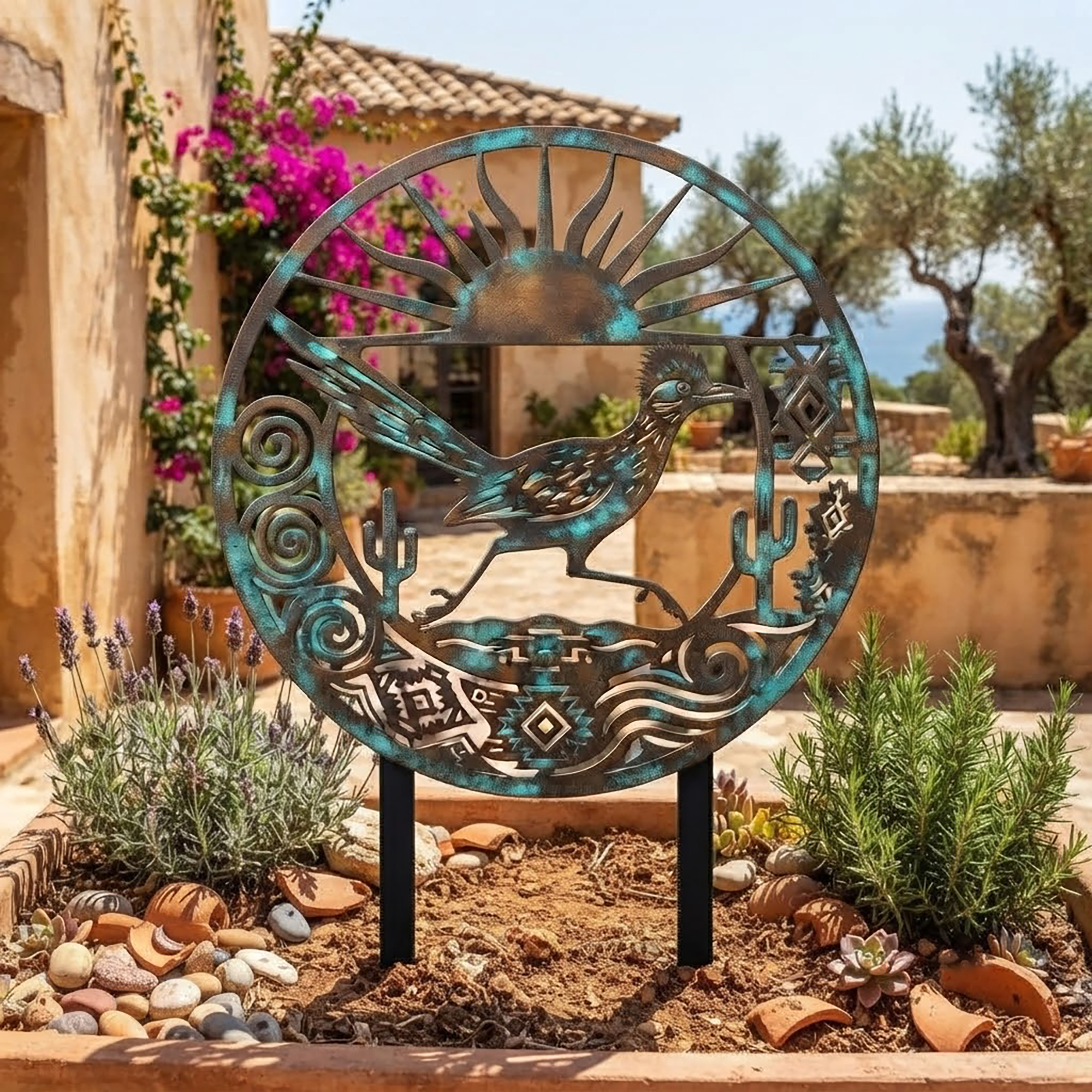 Southwestern Roadrunner Garden Stake - product view 2